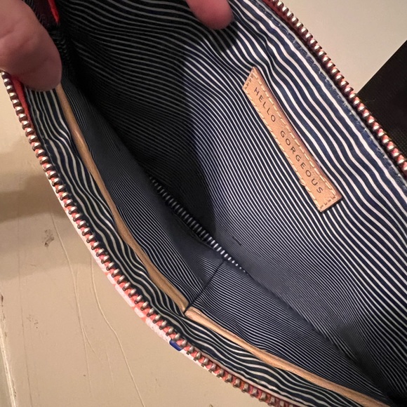 ⭐️ BOGO ⭐️ Stella & Dot Orange/Blue Mosaic Clutch - Picture 3 of 5